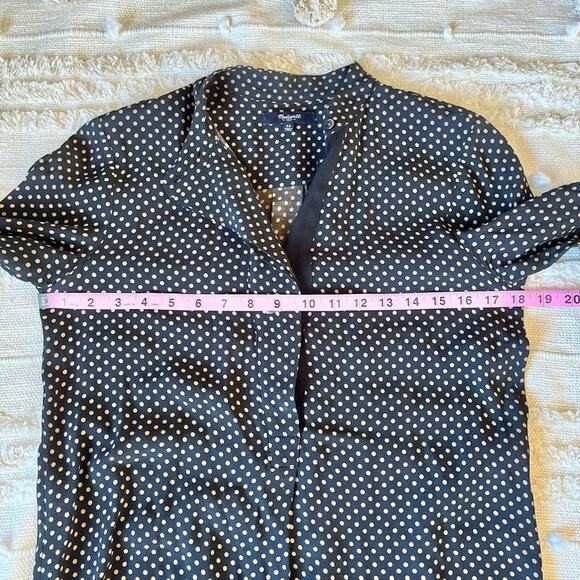 Madewell Long Sleeve polka dot Tunic Shirt Dress size x-small - Picture 9 of 12